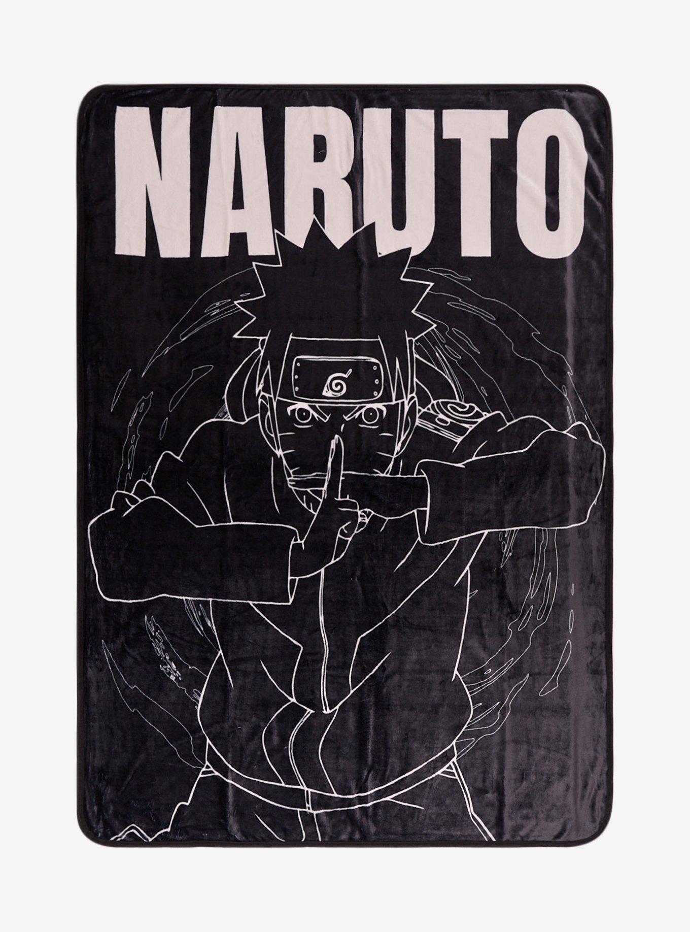 Manta en blanco y negro Naruto Shippuden