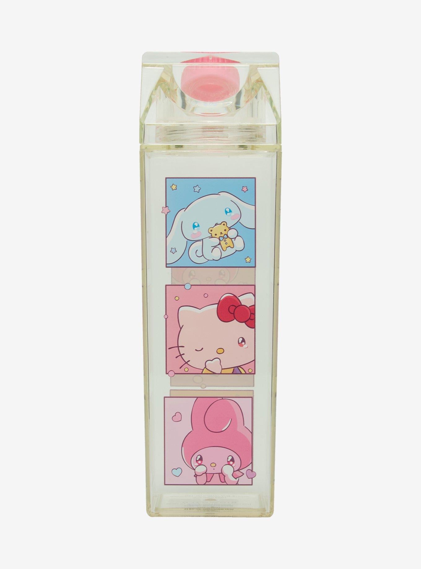 Botella de agua tipo caja de leche Hello Kitty