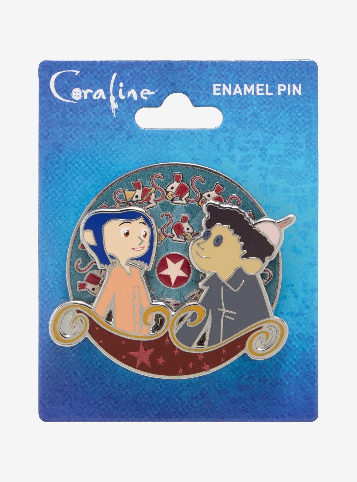 Pin esmaltado giratorio Coraline y Wybie en el circo