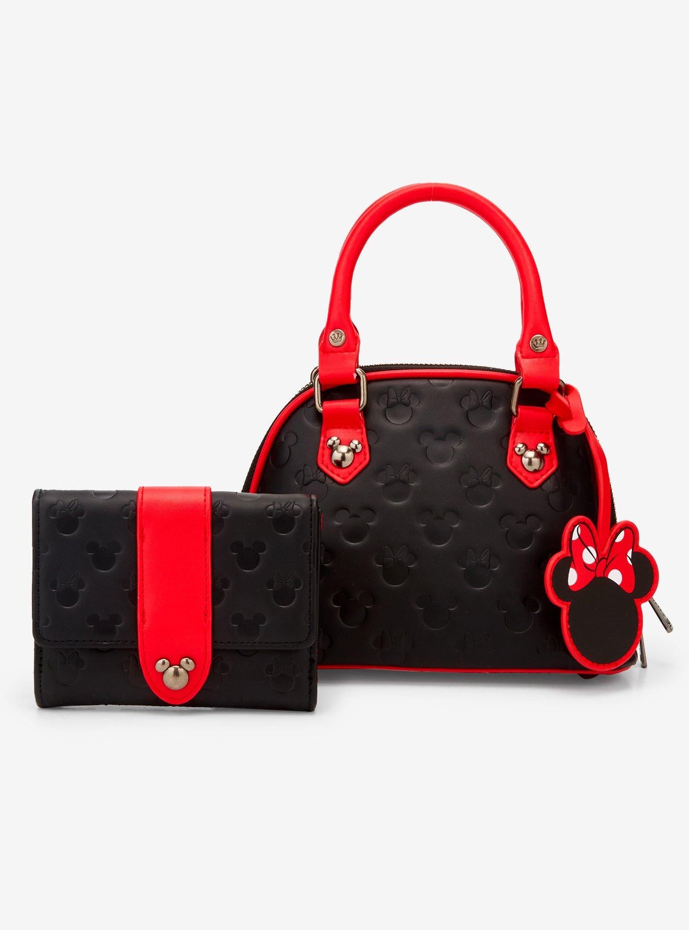Billetera Disney Mickey y Minnie con siluetas en relieve