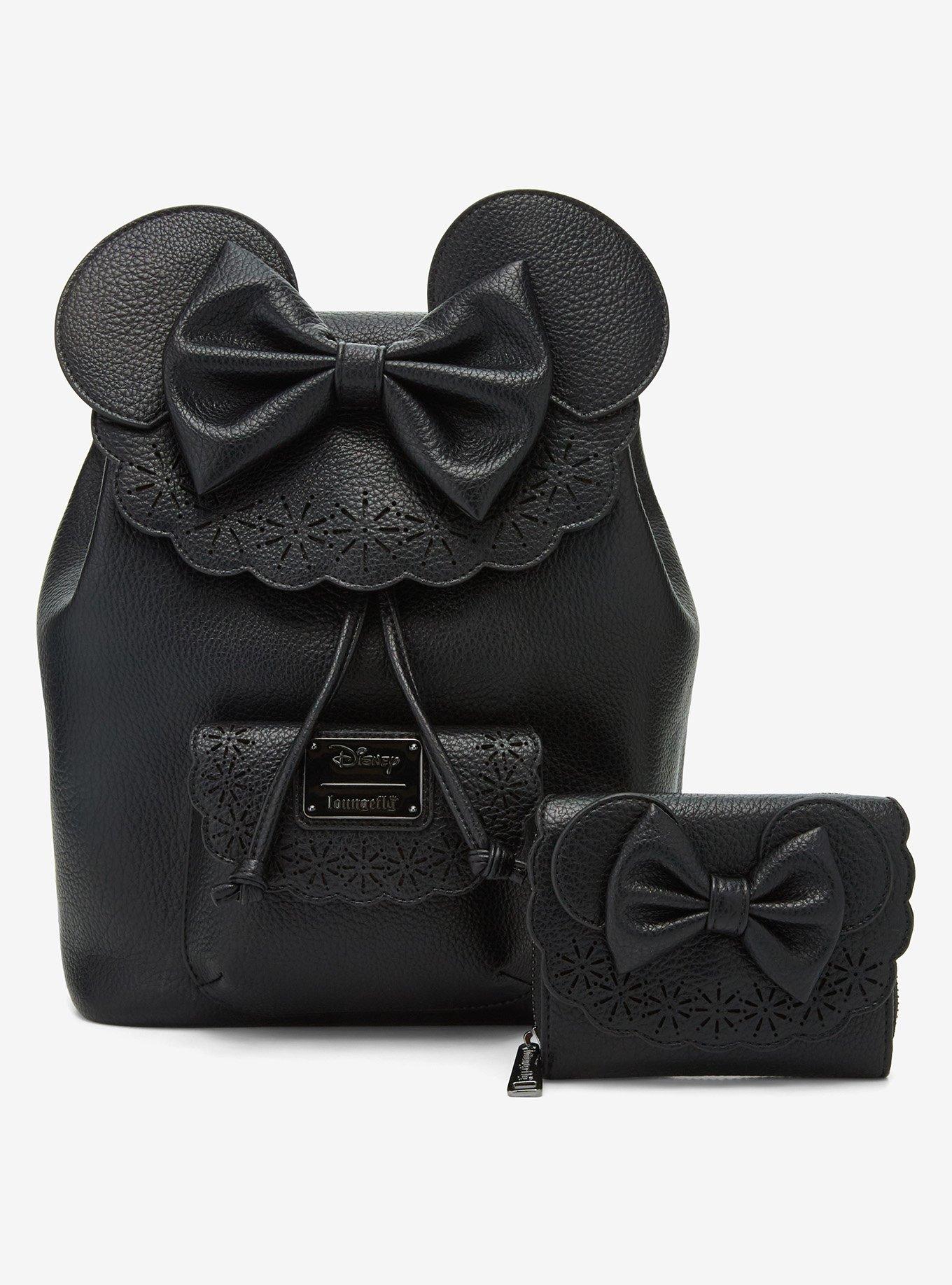 Billetera negra texturizada de Disney Minnie Mouse