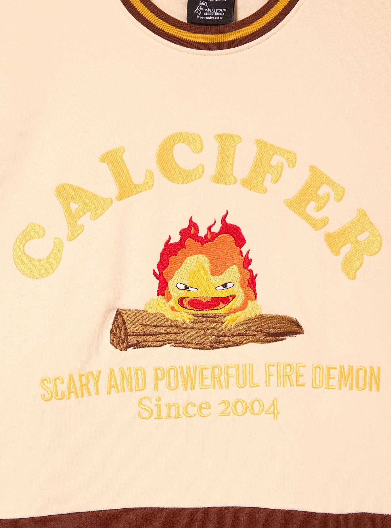 Polerón color block Calcifer de Howl's Moving Castle