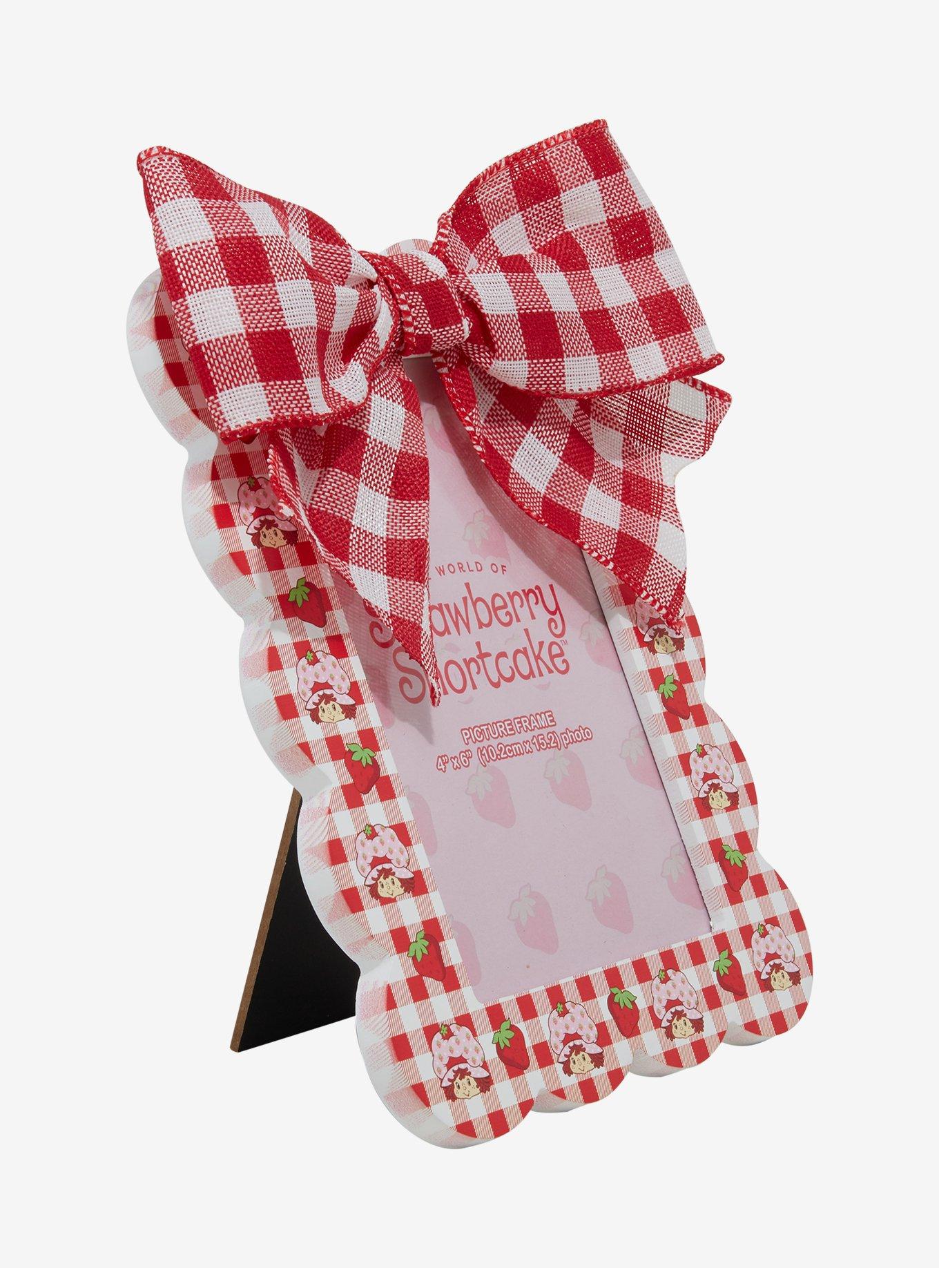 Portarretrato Strawberry Shortcake con lazo vichy