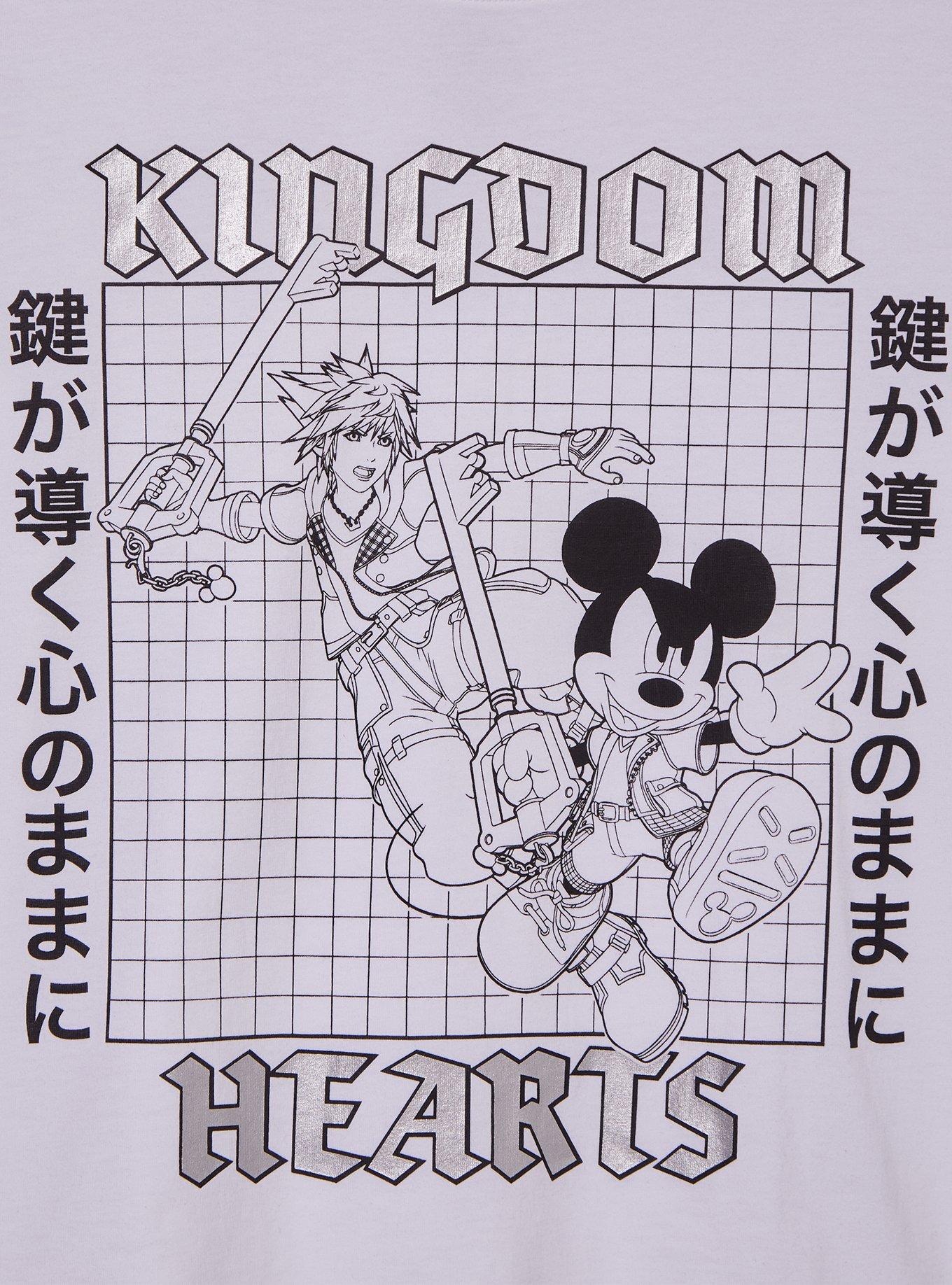 Polera corta Disney Kingdom Hearts con Sora y Mickey