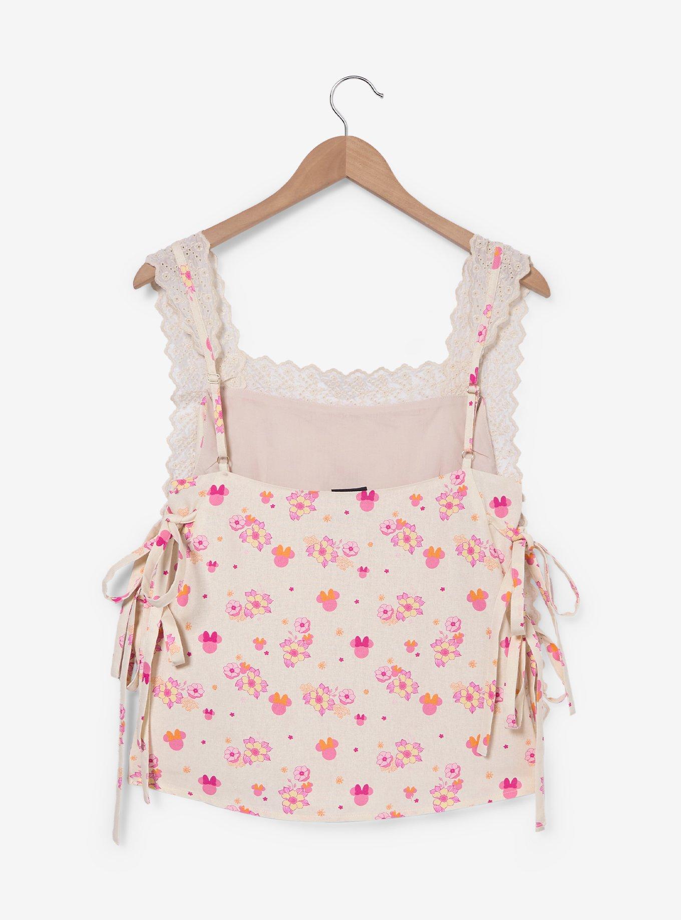 Polera sin mangas de lino con flores de Minnie Mouse