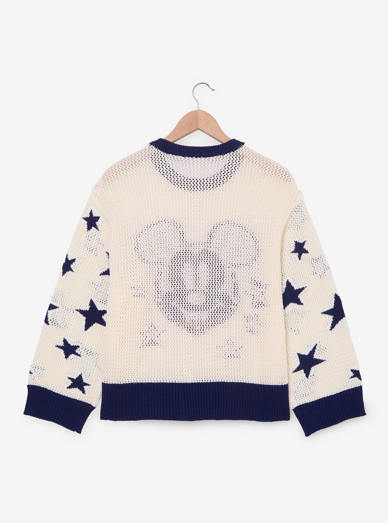Suéter tejido abierto Mickey Mouse azul tonal
