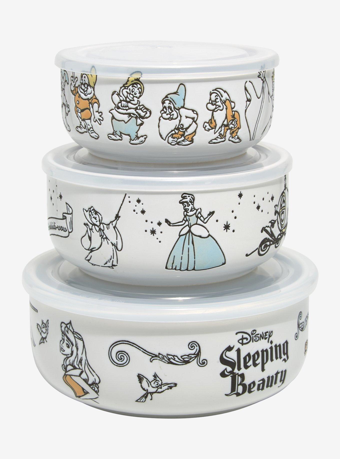 Set de tazones con tapa Disney Princess