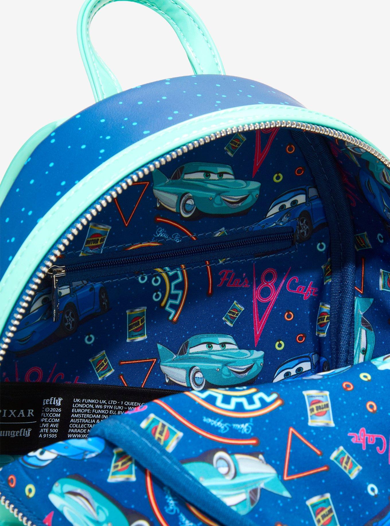Mini mochila Cars Flo's Cafe con brillo en la oscuridad