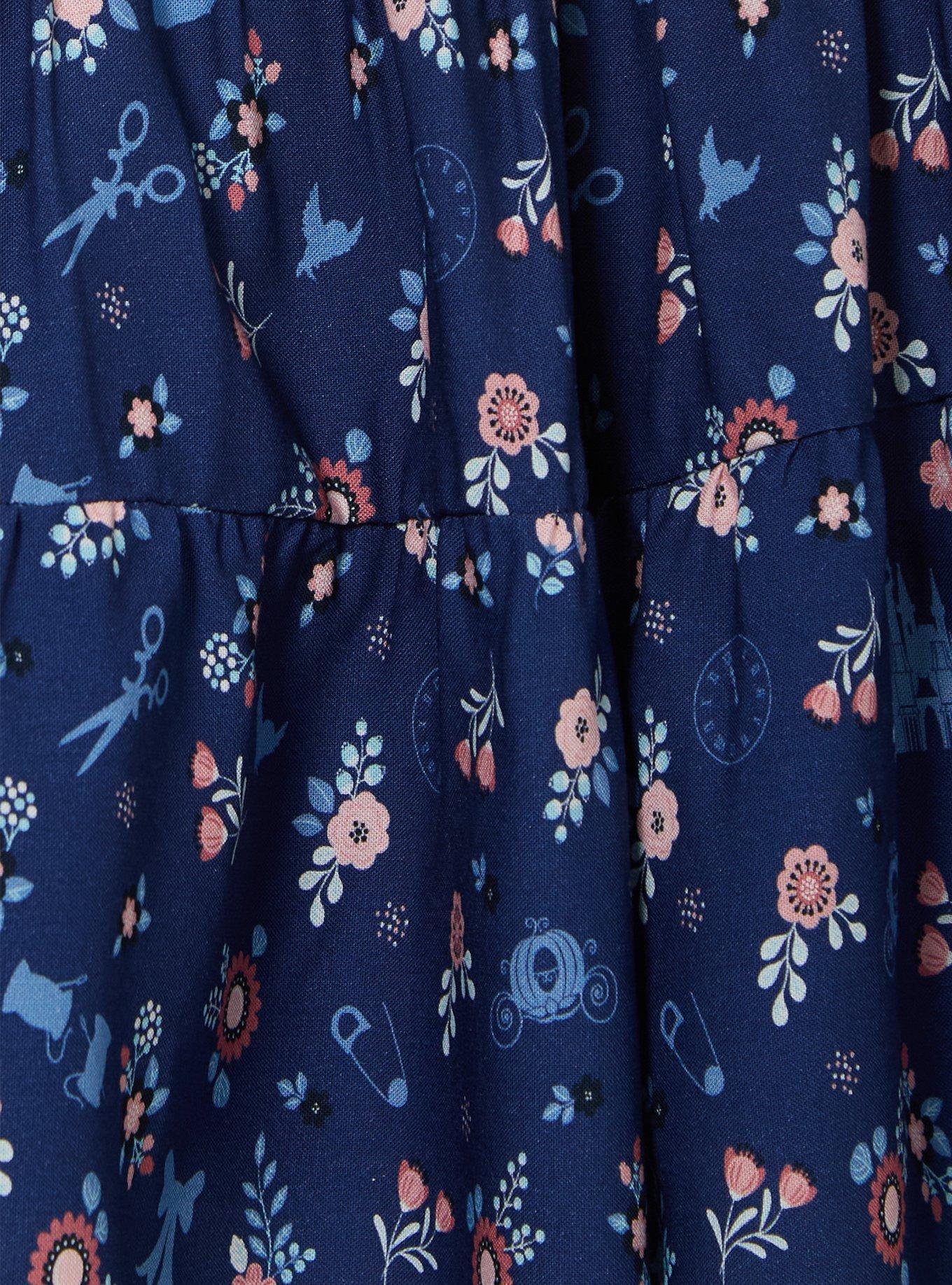 Falda midi escalonada con estampado de Cinderella