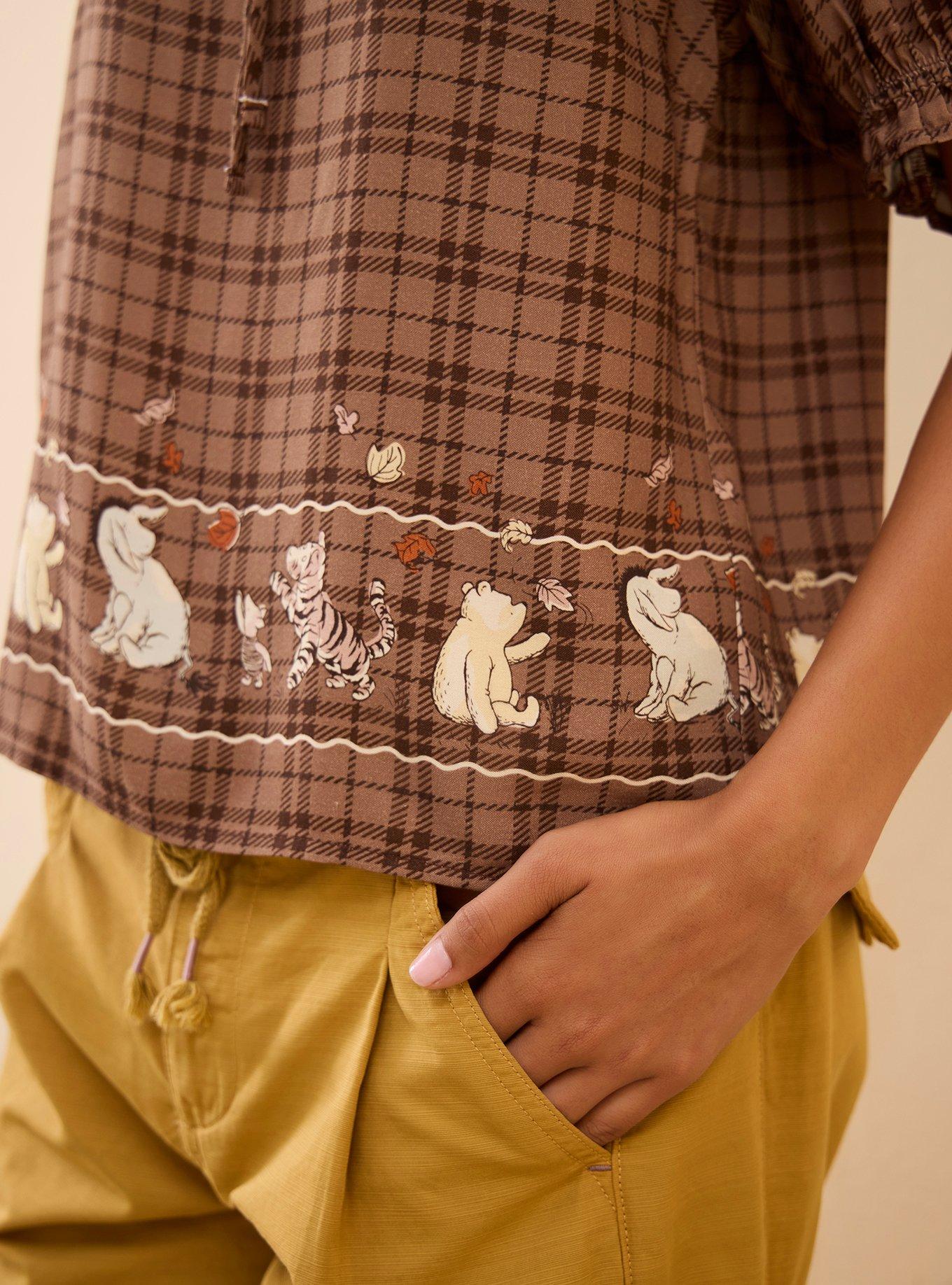 Blusa otoñal bordada de Winnie the Pooh