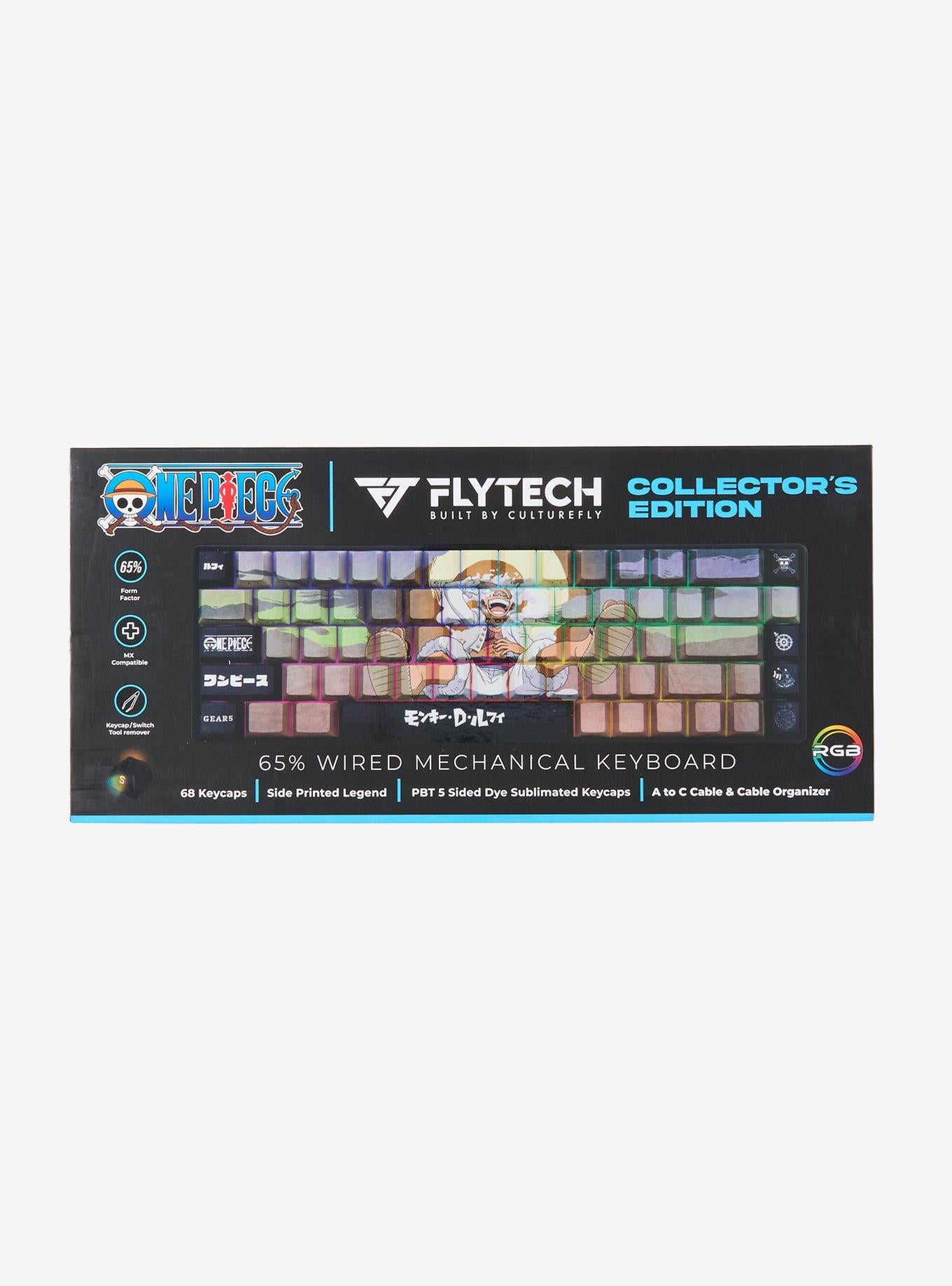 Teclado mecánico con cable de One Piece y Monkey D. Luffy