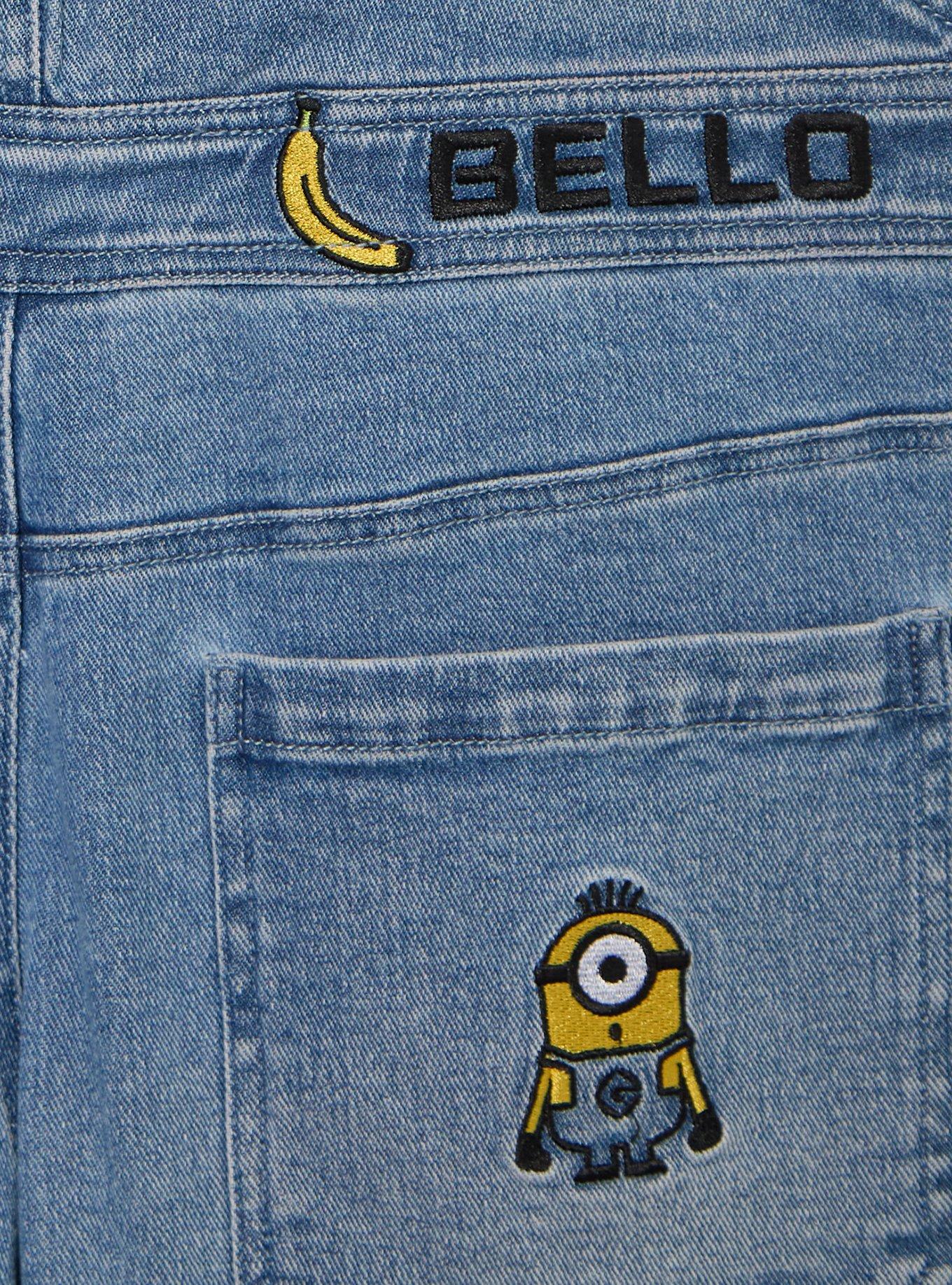 Jardinera corta de mujer Minions con bananas