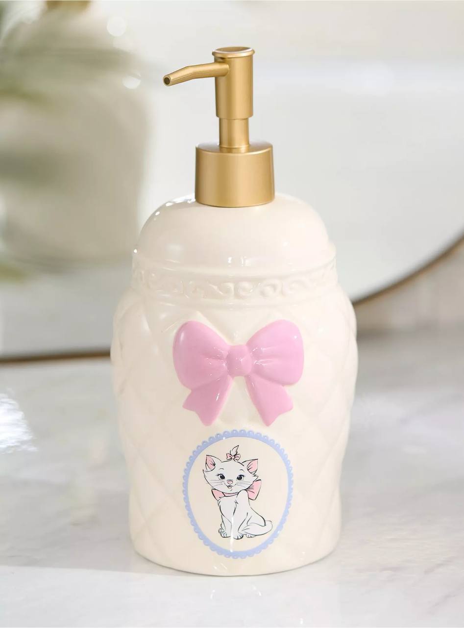 Jabonera Cerámica Marie con Moño Rosado
