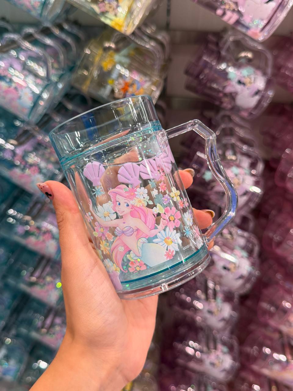 Vaso Ariel Flores Disney