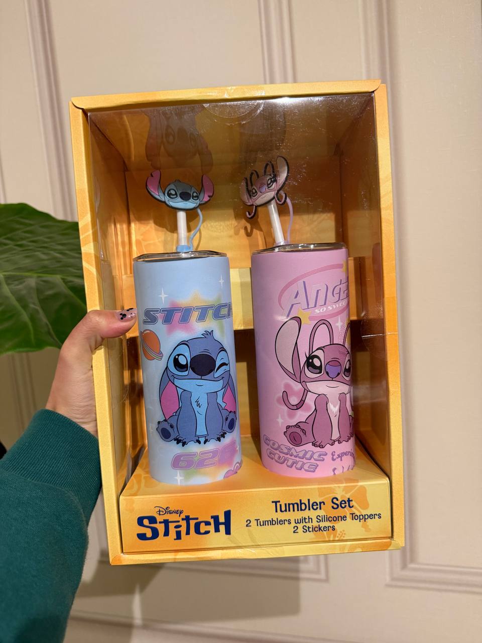 Set de Vasos Térmicos Stitch y Angel