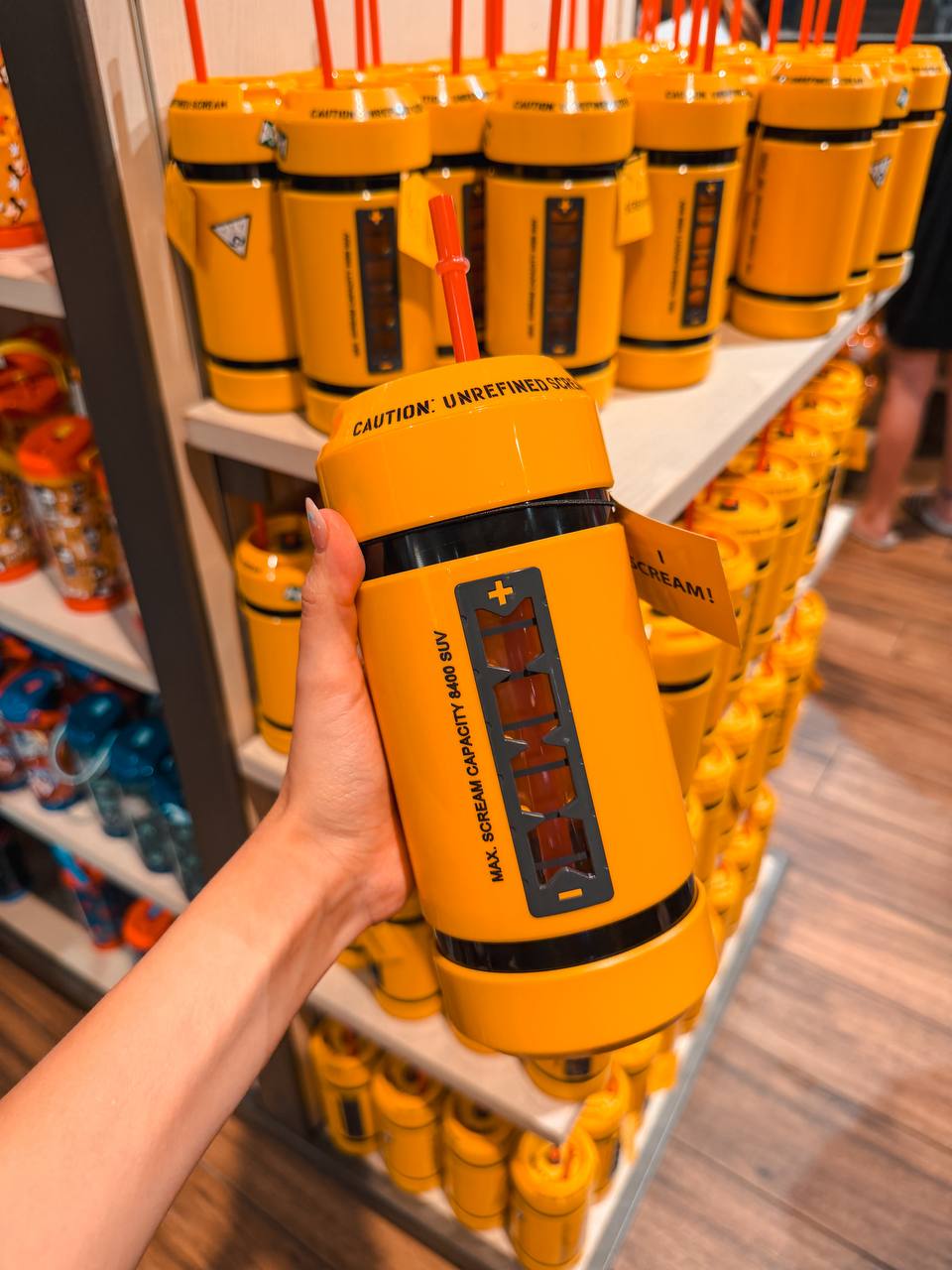 Botella de los Gritos Naranja con Bombilla