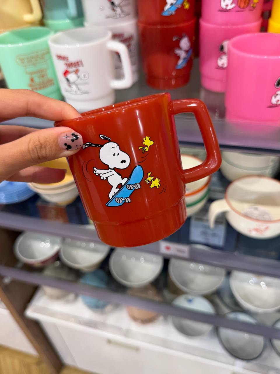 Taza Snoopy y Woodstock Roja Peanuts
