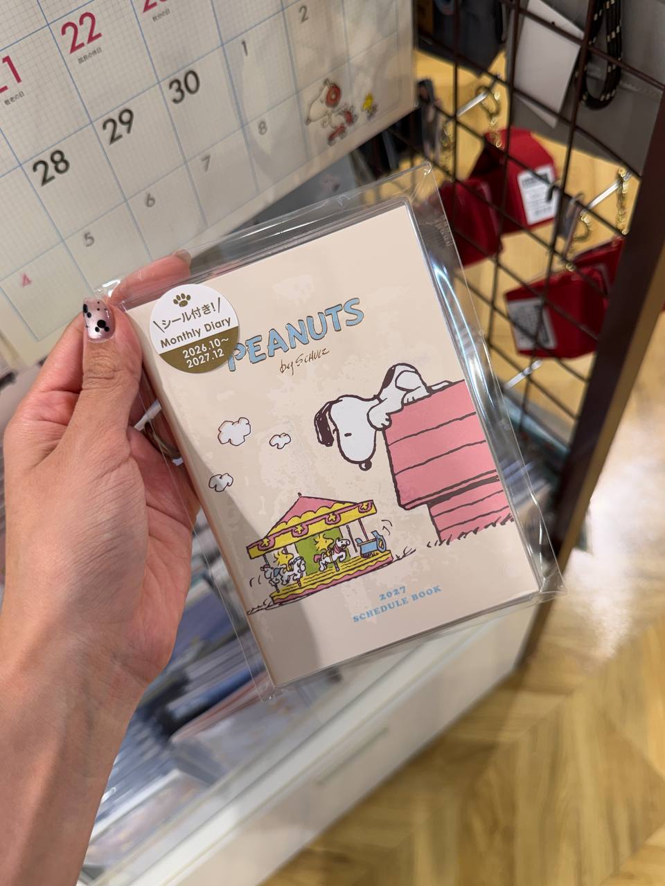 Agenda Planner 2027 Snoopy Rosada