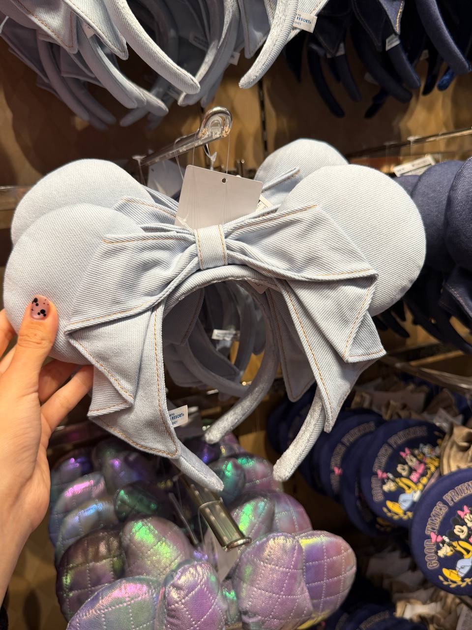 Orejitas Disney Tokyo con Lazo Celeste
