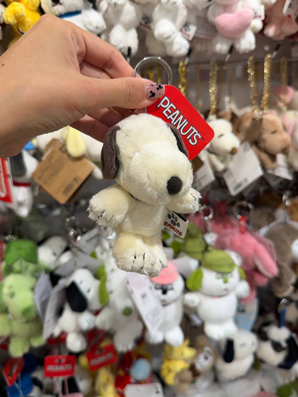 Llavero Snoopy Peanuts Peluche Blanco