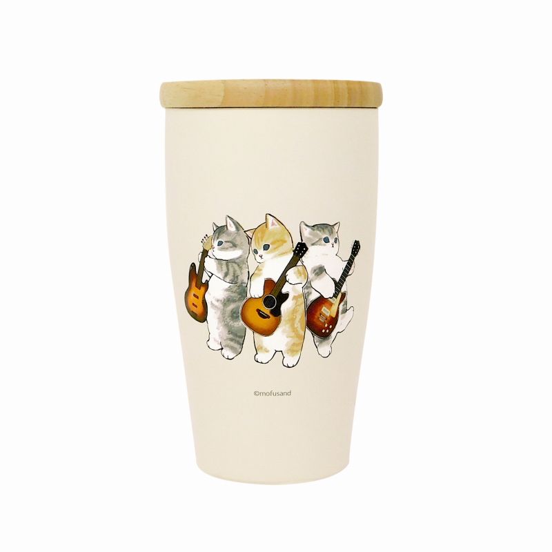 Vaso térmico Mofusand 350 ml con tapa de madera