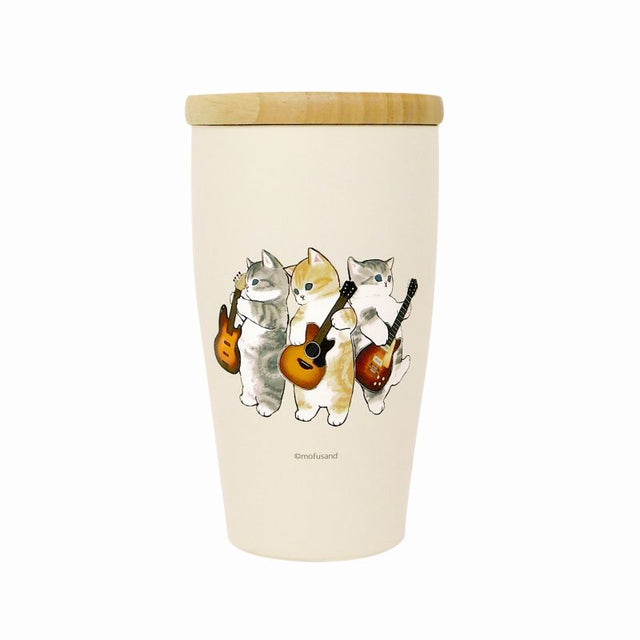 Vaso térmico Mofusand 350 ml con tapa de madera