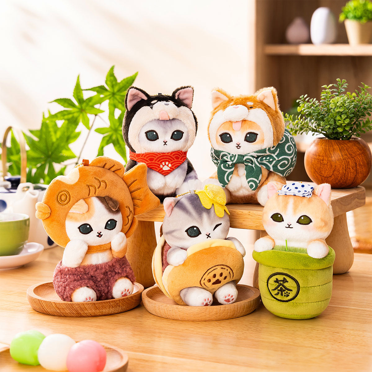 Llavero Mofusand: gatito en el té