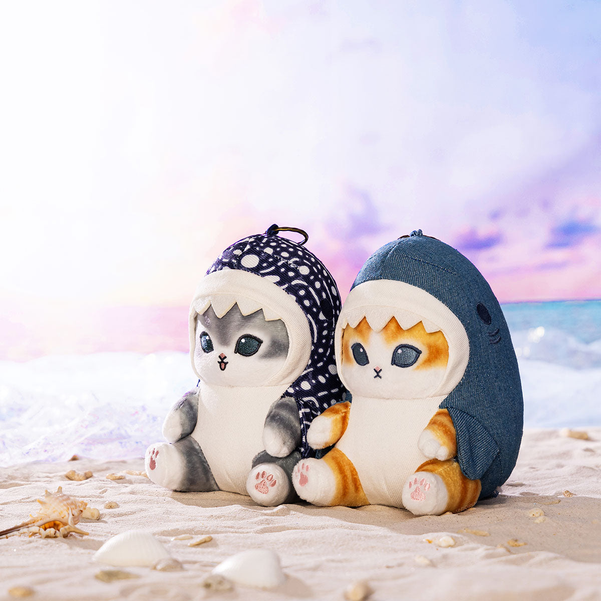 Llavero de peluche Mofusand Tiburón Denim