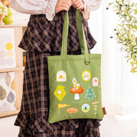 Bolso tote plano mofusand Woodlands con parches