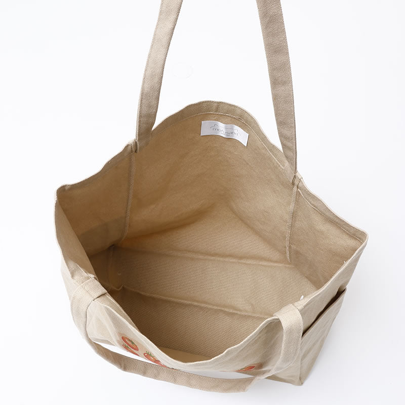 Bolso tote mofusand tomate beige