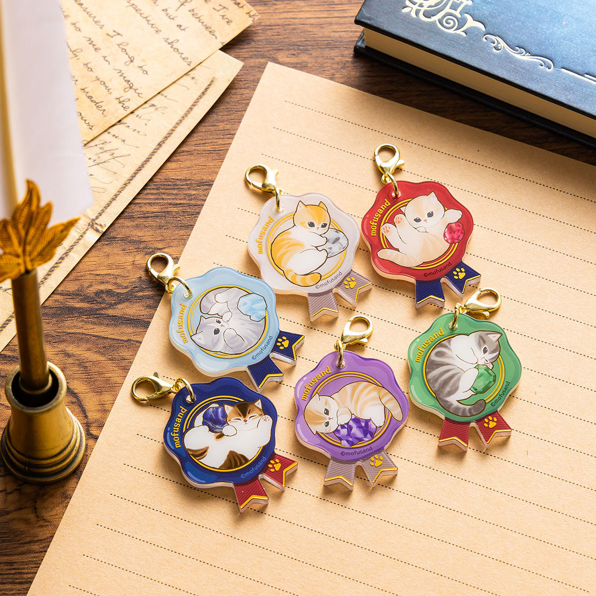 Charm acrílico Mofusand estilo sello de lacre (6 diseños)