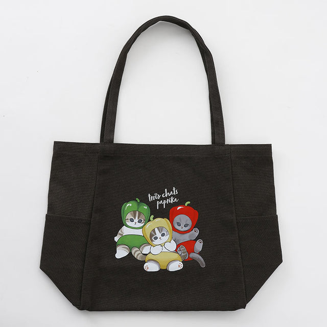 Bolso tote mofusand Paprika, gris carbón