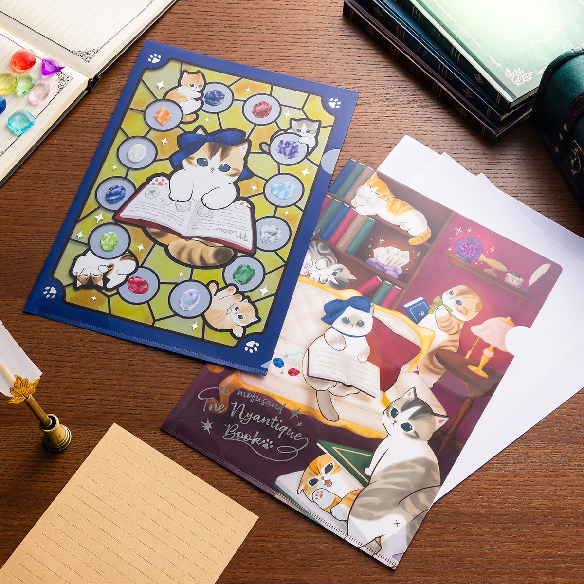 Carpeta A4 Mofusand con foil y gato joya