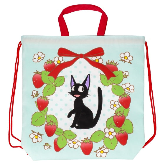 Mochila Kiki's Delivery Service Jiji y corona de frutillas