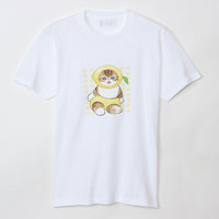 Polera blanca Mofusand con diseño de limón