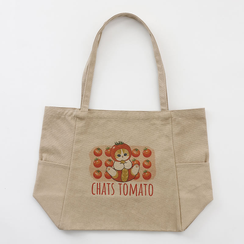 Bolso tote mofusand tomate beige