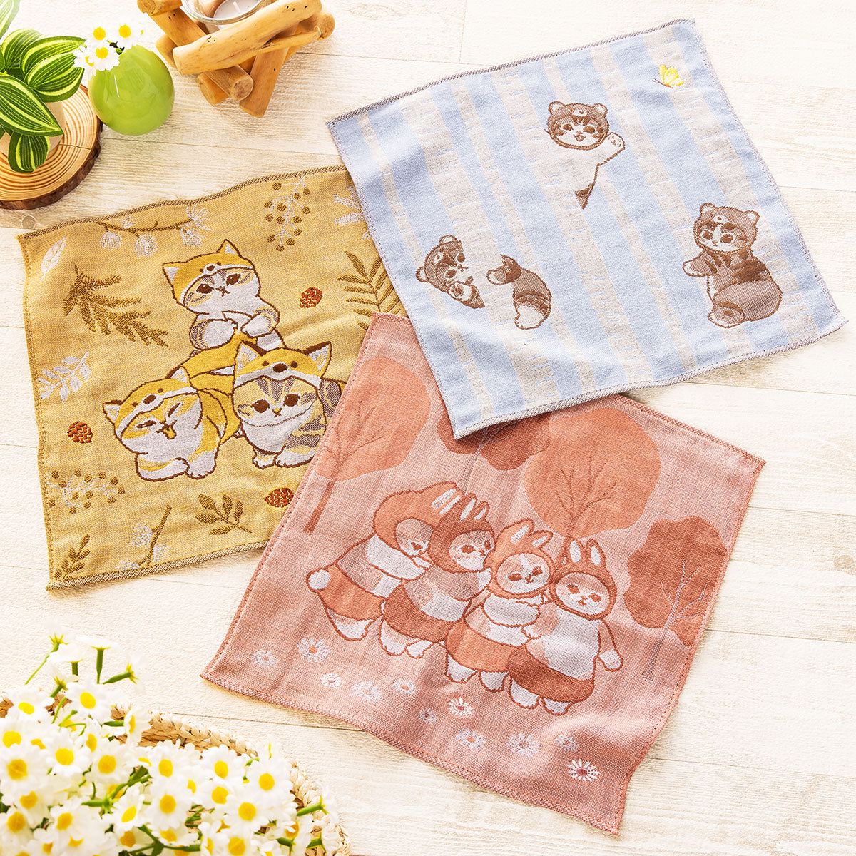 Toalla de mano de gasa jacquard mofusand Woodland