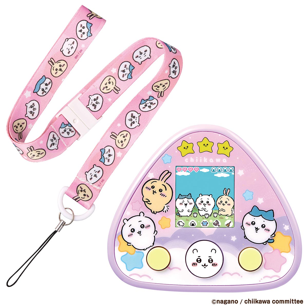 Juego LCD Chiikawa con correa, set DX morado