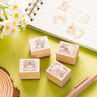 Set de timbres decorativos de madera Mofusand