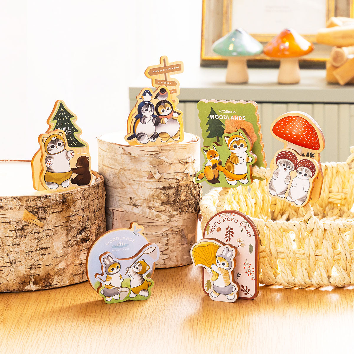 Clips de madera Mofusand Woodland (6 diseños)