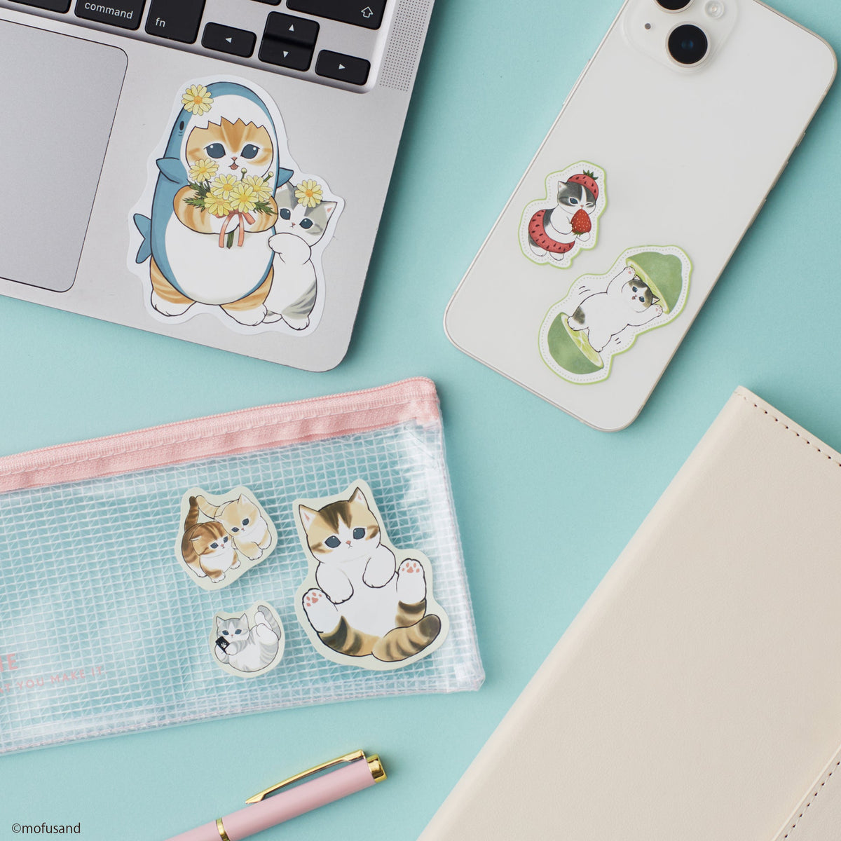 Stickers Mofusand: cartas de gatitos