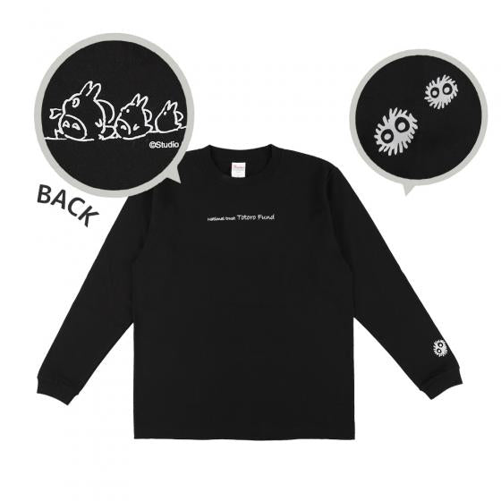 Polera manga larga Totoro Furoshiki negra