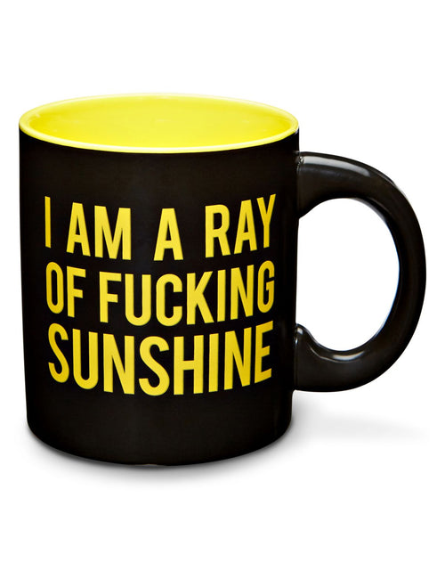 Taza negra «Soy un rayo de sol» de 20 oz