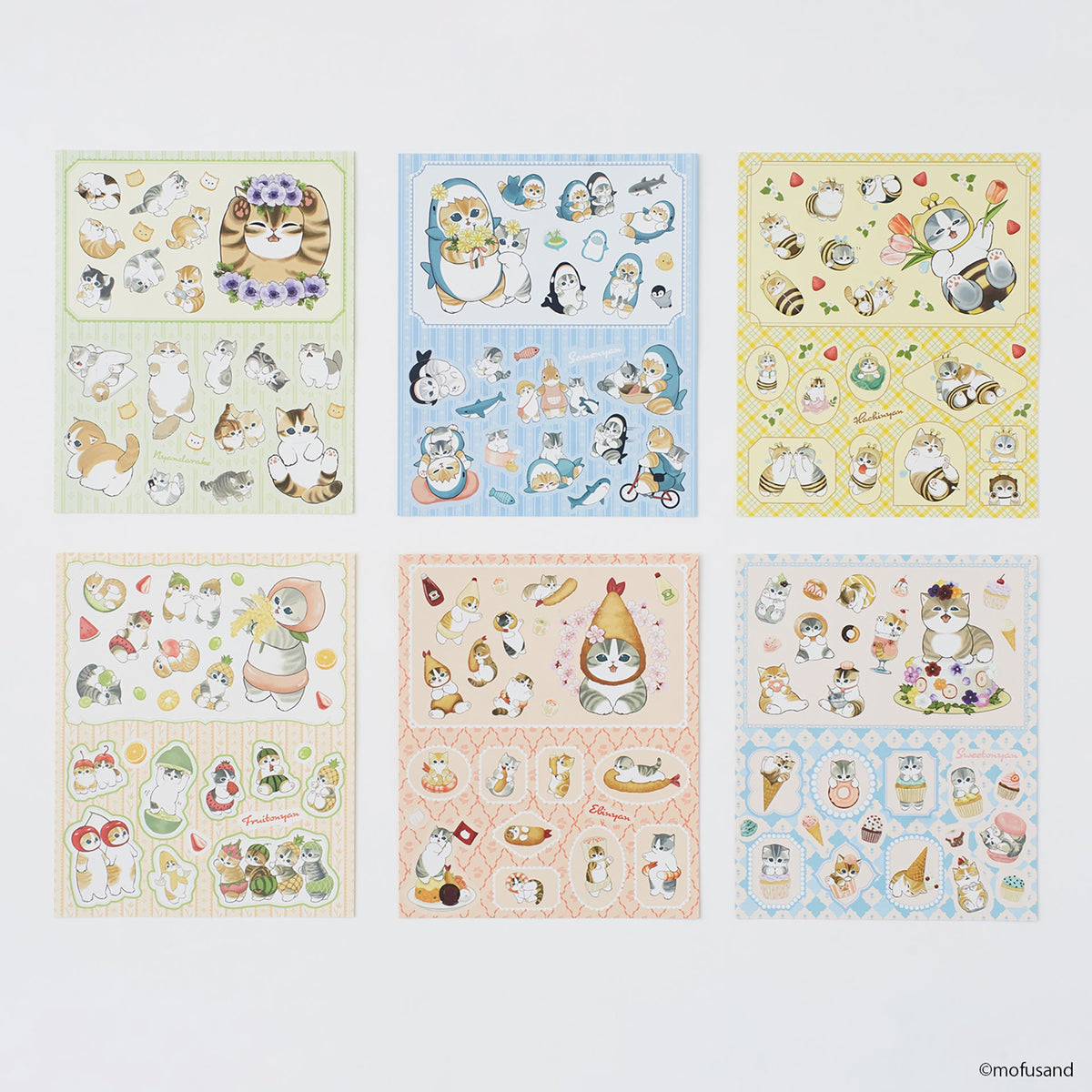 Stickers Mofusand: cartas de gatitos