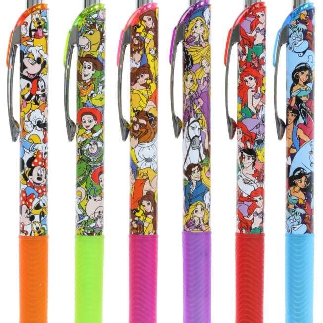 Set de 6 lápices pasta negros de Mickey Mouse y amigos