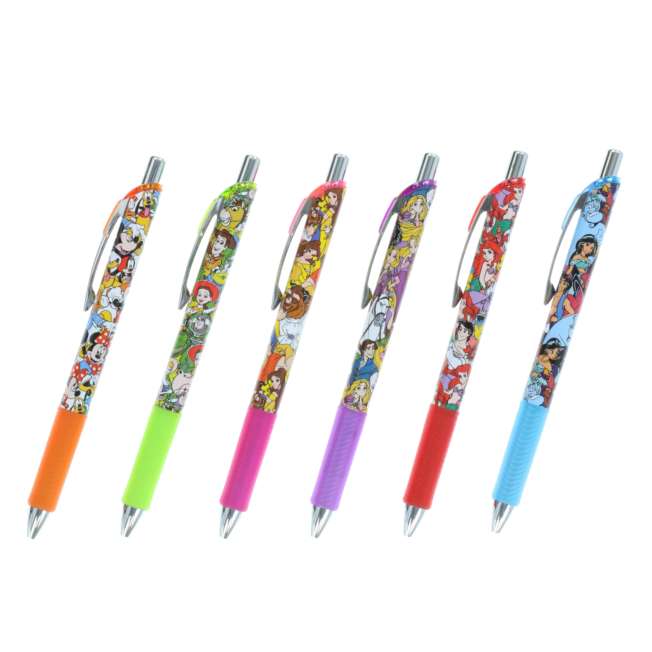 Set de 6 lápices pasta negros de Mickey Mouse y amigos
