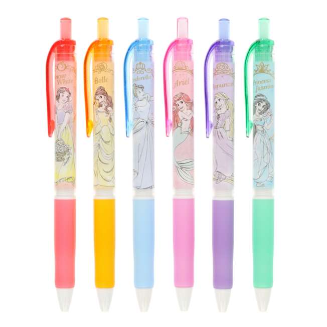Set de 6 lápices pasta negros Disney Princess