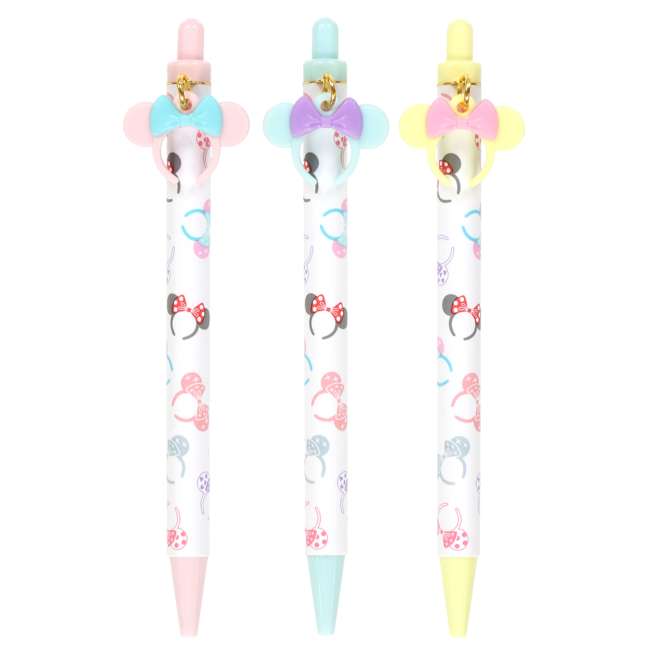 Set de 3 bolígrafos negros de Minnie Mouse
