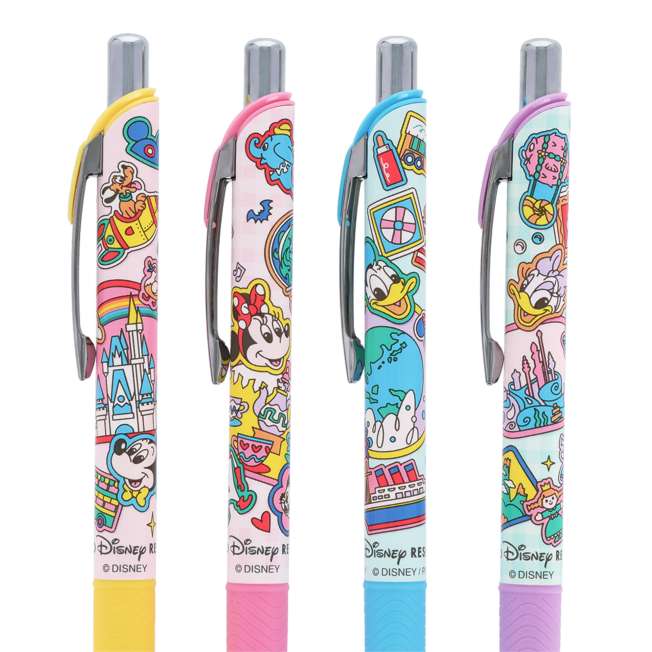 Set de 4 lápices pasta EnerGel de Tokyo Disney Resort