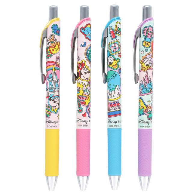 Set de 4 lápices pasta EnerGel de Tokyo Disney Resort
